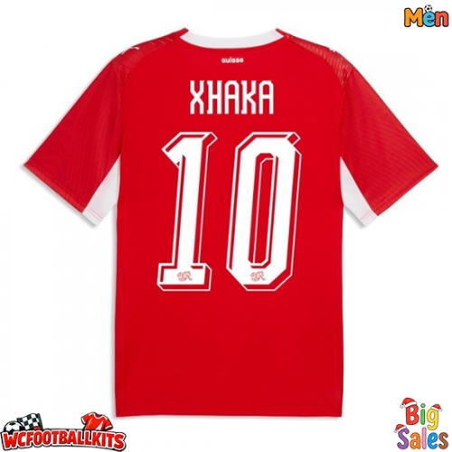 Switzerland Granit Xhaka #10 Replica Home Stadium Shirt World Cup 2026 Short Sleeve